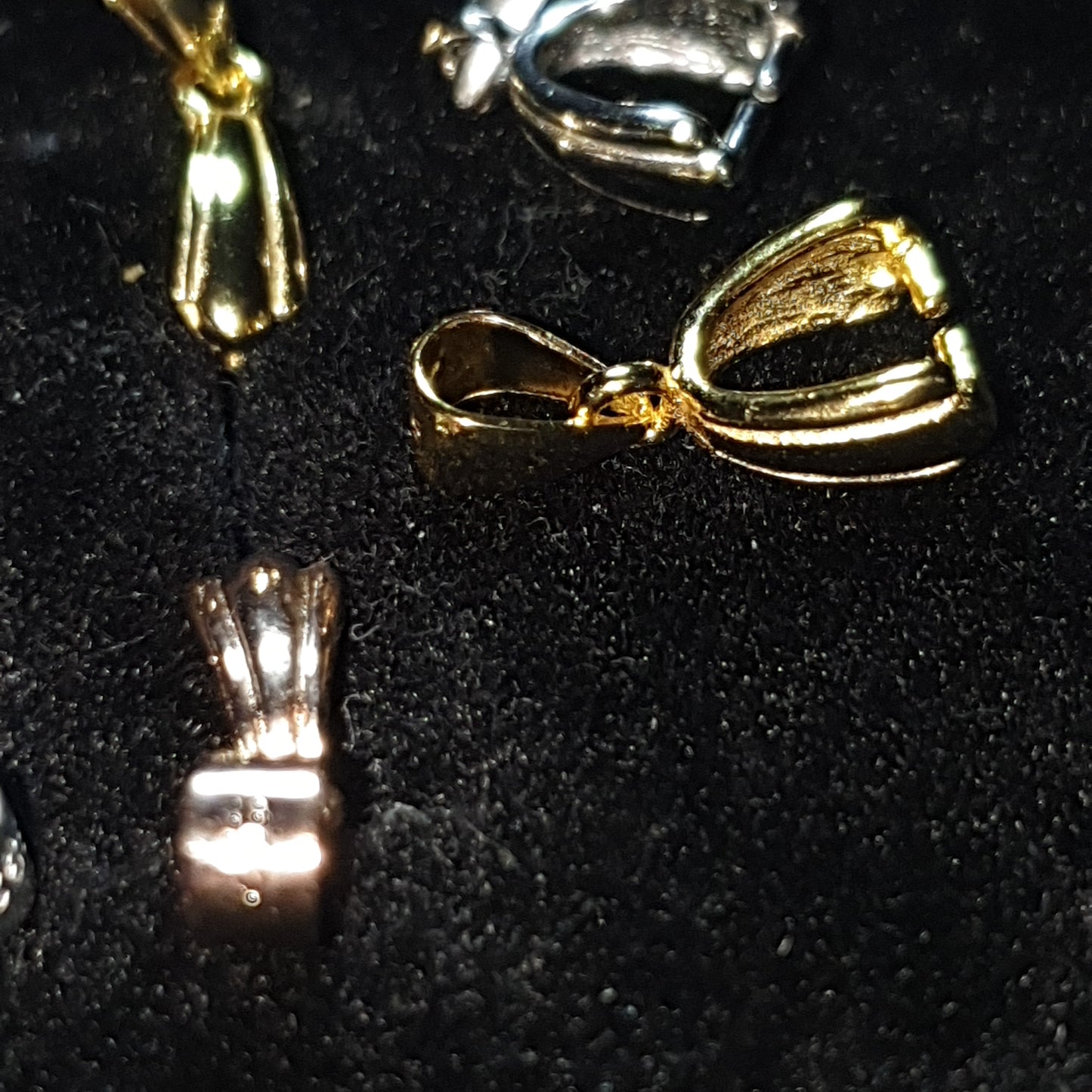 Bélières argent S925, s925 dorées or jaune ou or rose 14k