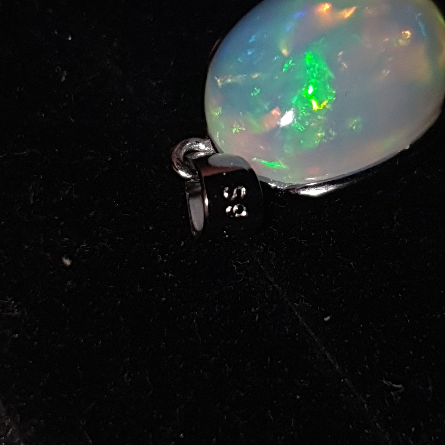 Pendentif argent s925 opale cristal welo 5.30 carats