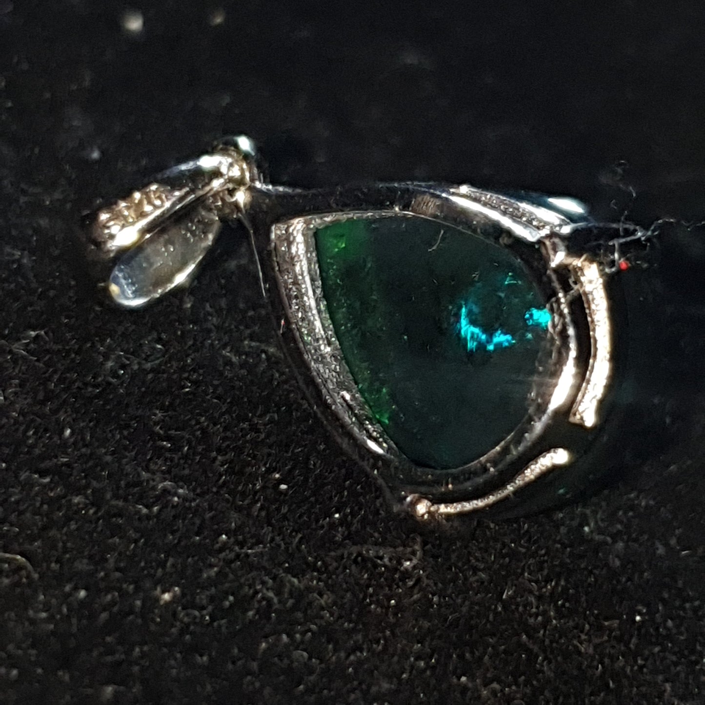 Pendentif argent s925 opale welo noire de 4.95 carats