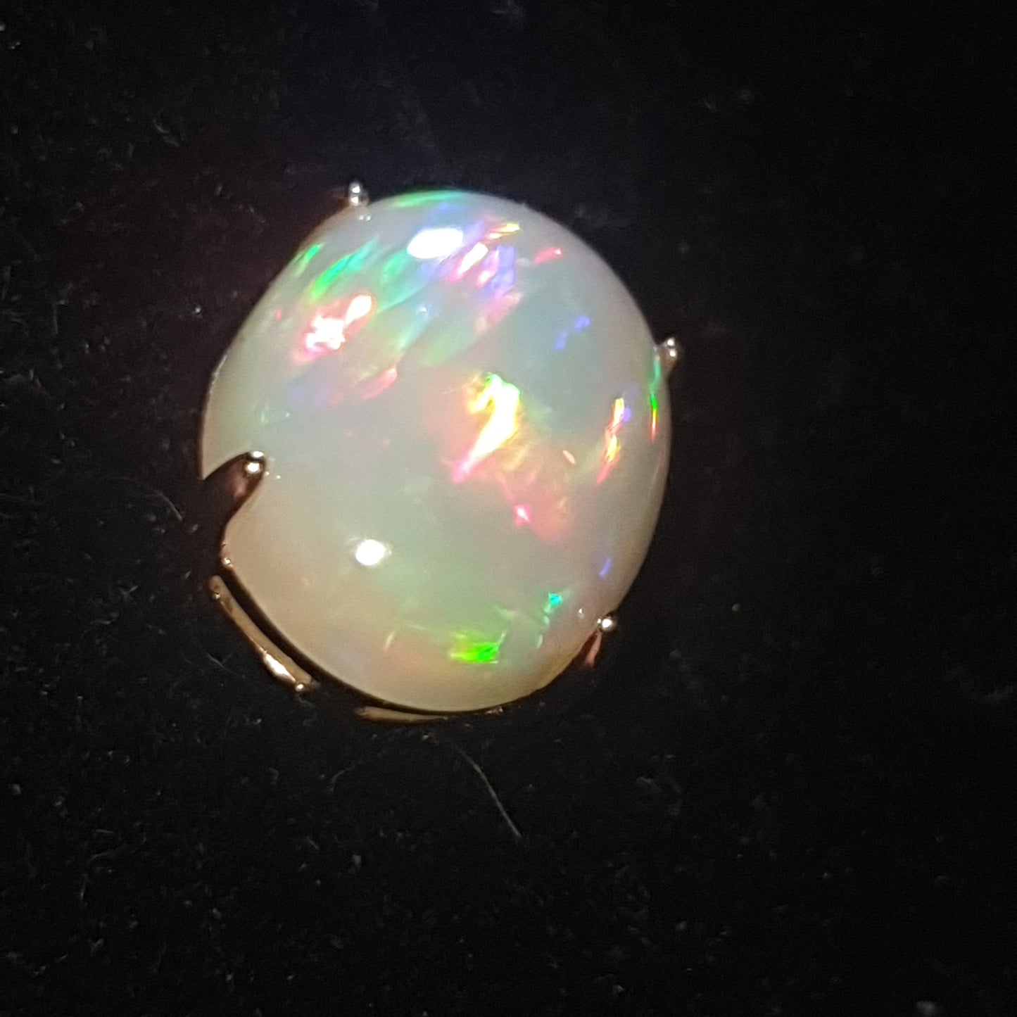 Pendentif argent s925 doré or rose 14k opale welo lantern pattern 5 carats