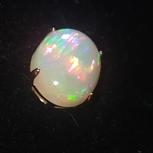 Pendentif argent s925 doré or rose 14k opale welo lantern pattern 5 carats