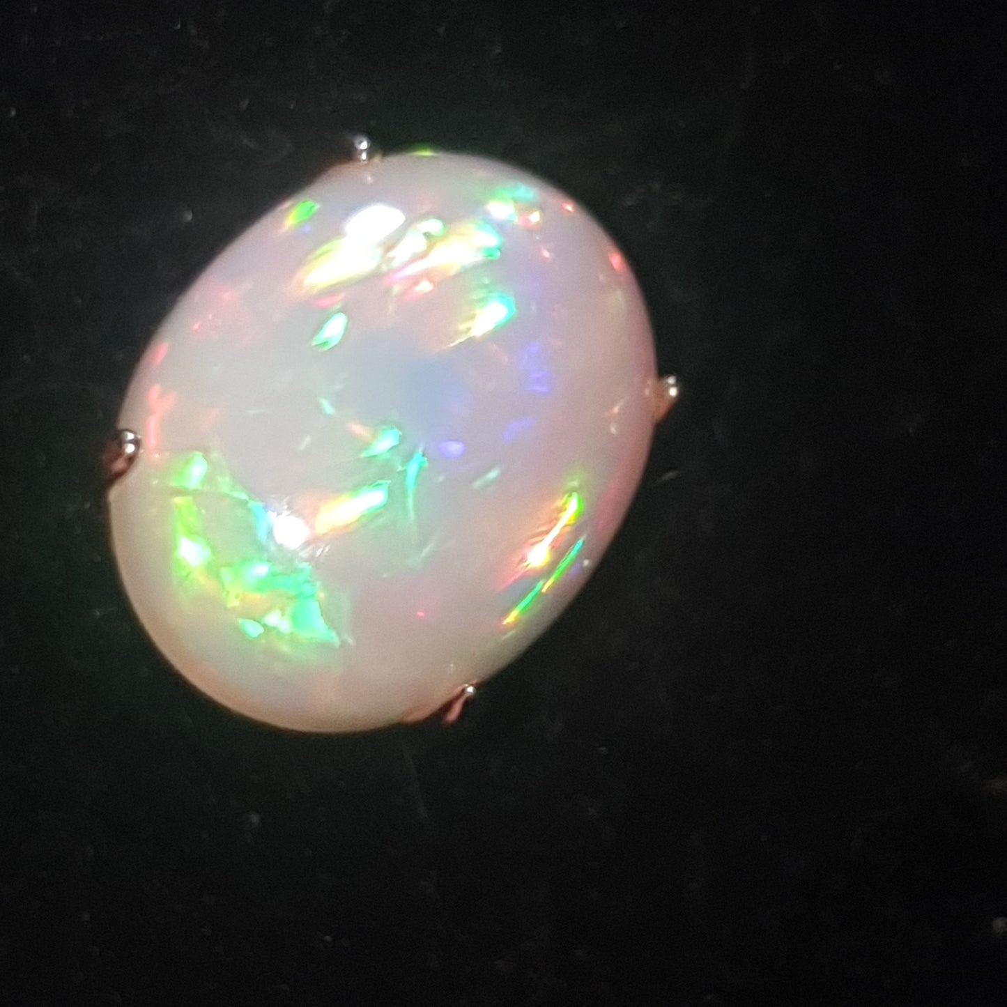 Pendentif argent s925 doré or rose 14k opale welo lantern pattern 5 carats