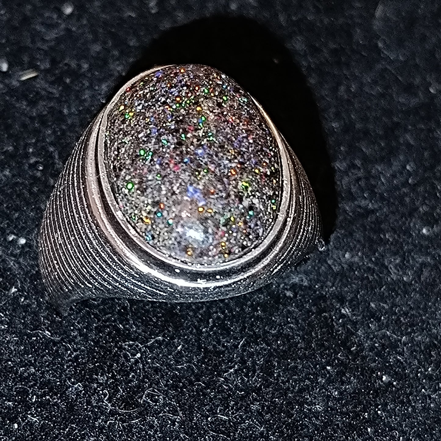 Chevalière argent s925 opale Galaxy australienne