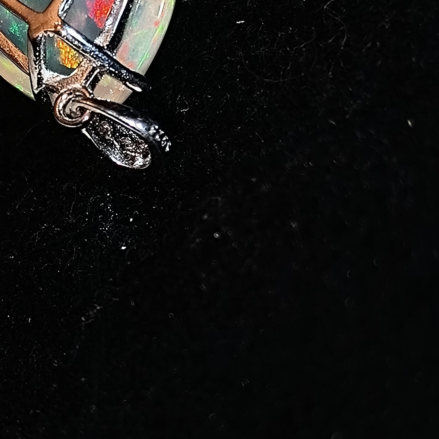 Pendentif argent s925 opale welo cristal 5.15 carats