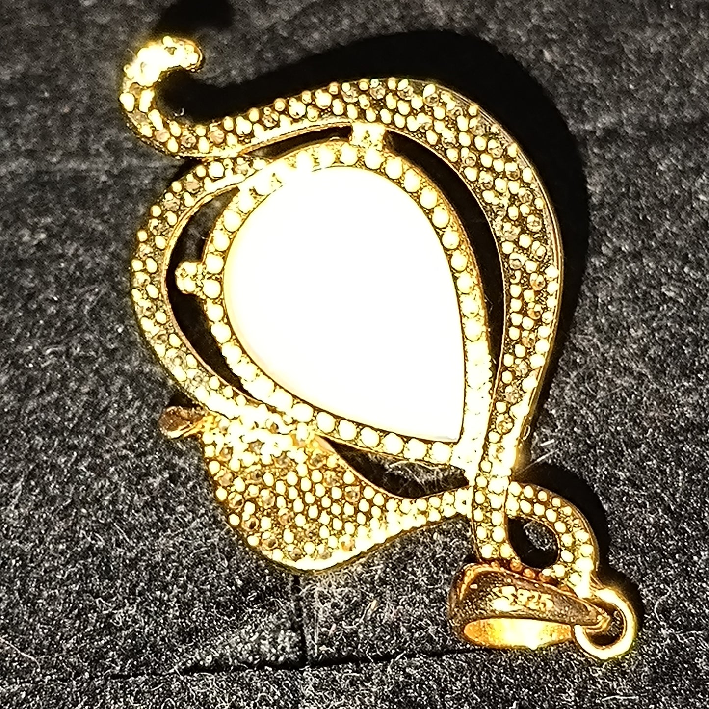 Pendentif argent s925 doré or fin opale welo 4.80 carats