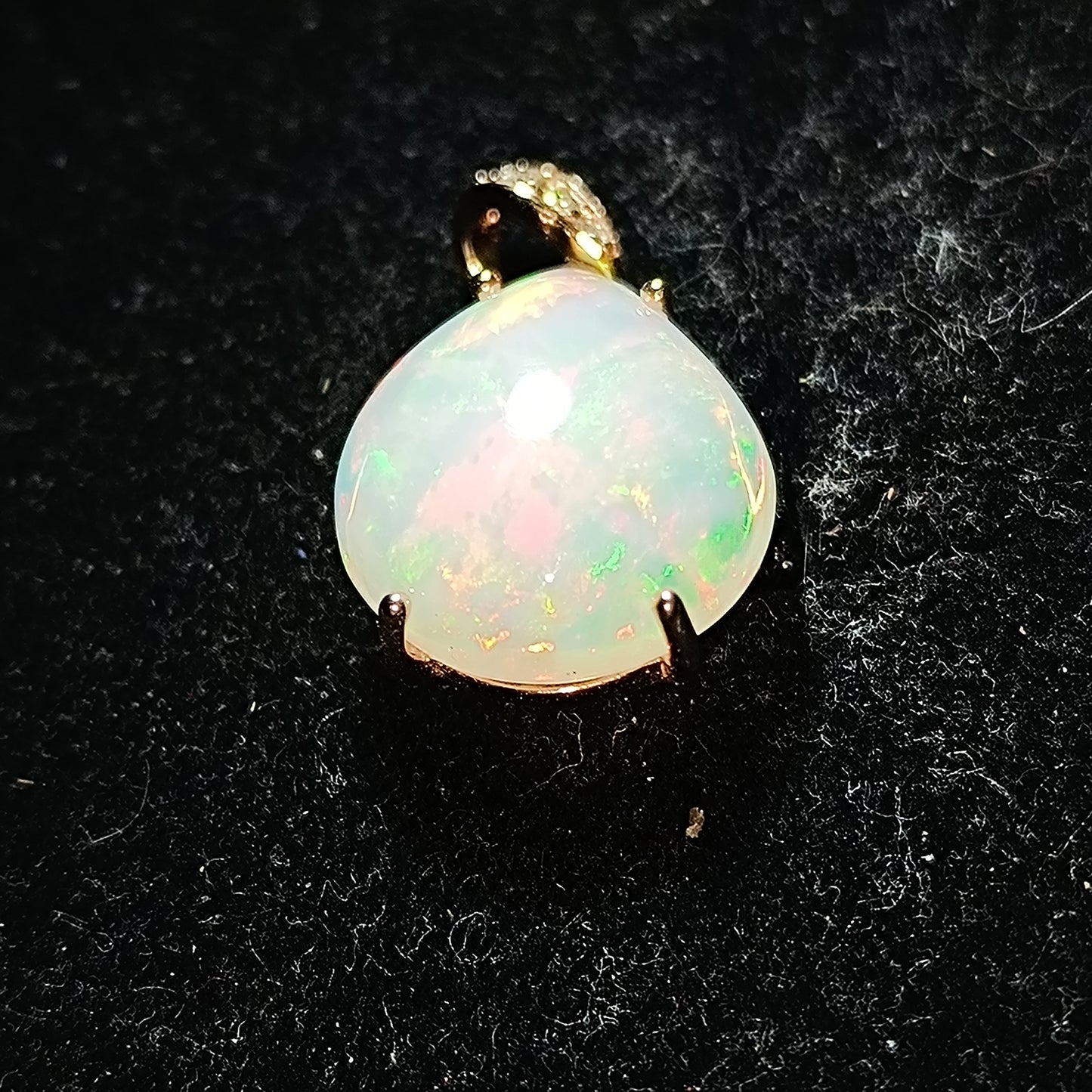 Pendentif argent s925 doré or rose opale welo 5.25 carats