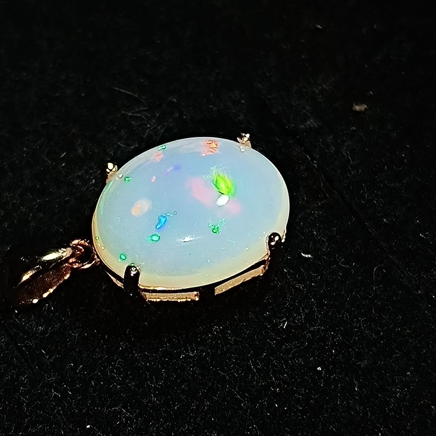 Pendentif argent s925 doré or rose opale welo 3.75 carats