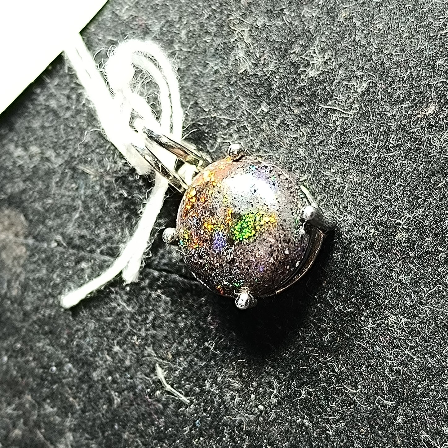 Pendentif argent s925 opale australienne hard Matrix 1.75 cts