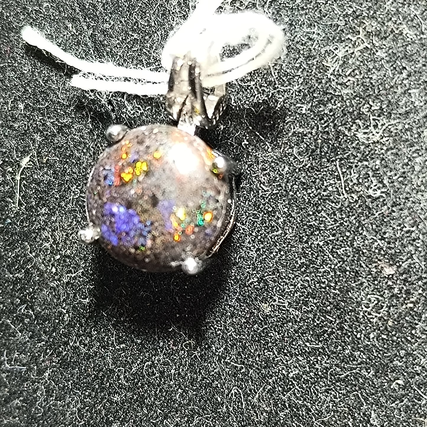 Pendentif argent s925 opale australienne hard Matrix 1.75 cts
