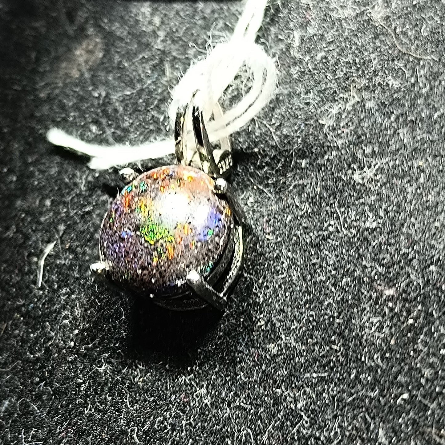 Pendentif argent s925 opale australienne hard Matrix 1.75 cts