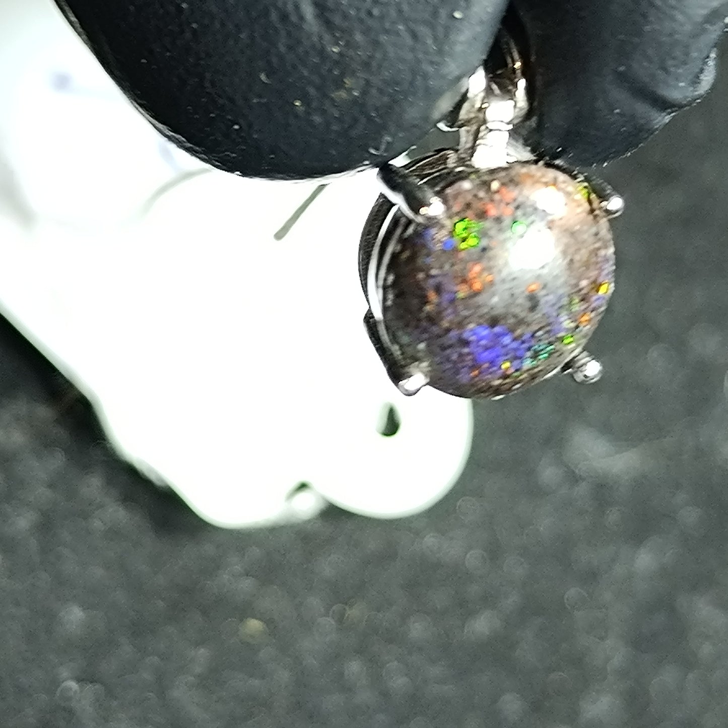 Pendentif argent s925 opale australienne hard Matrix 1.75 cts