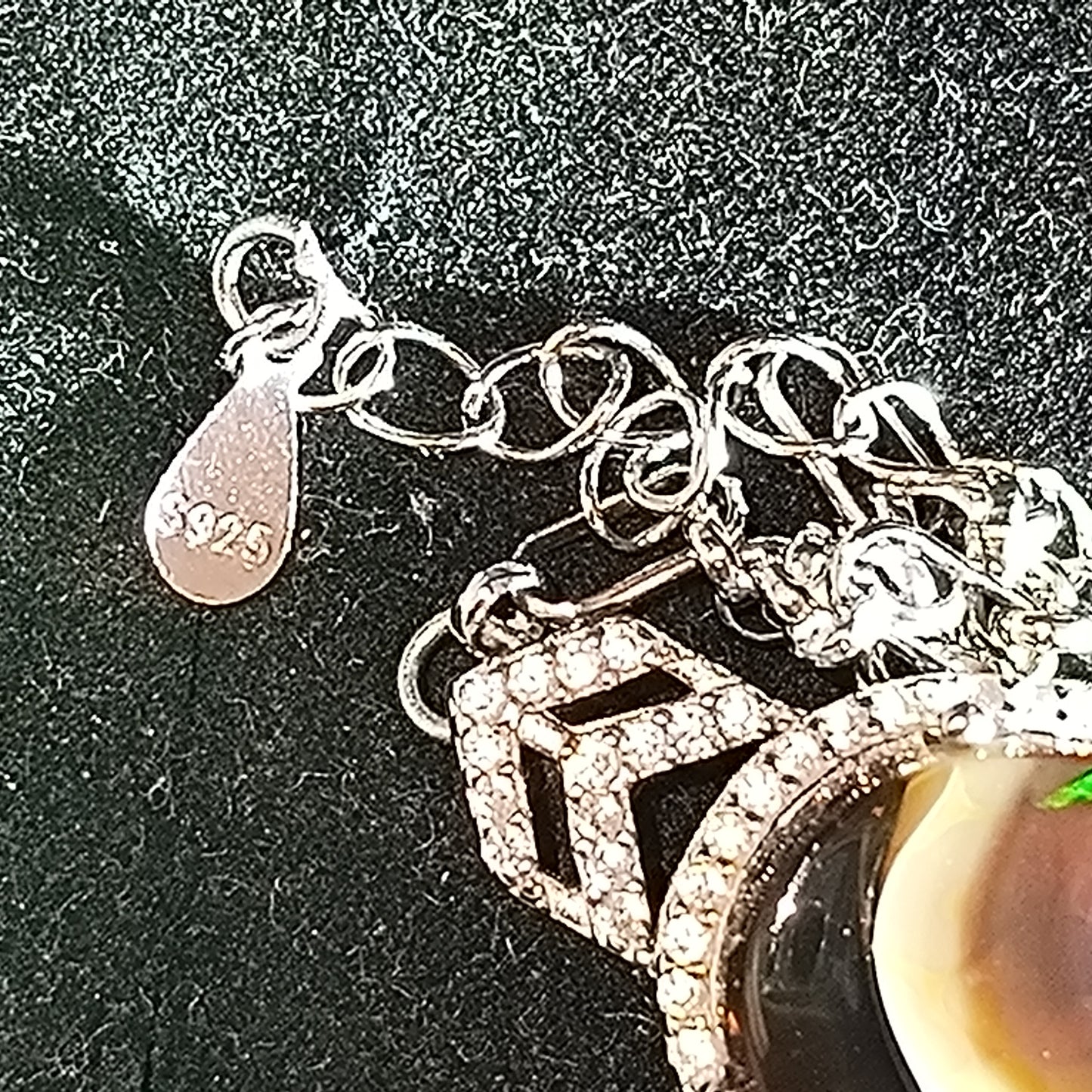 Bracelet argent s925 opale noire stayish 6.05 carats