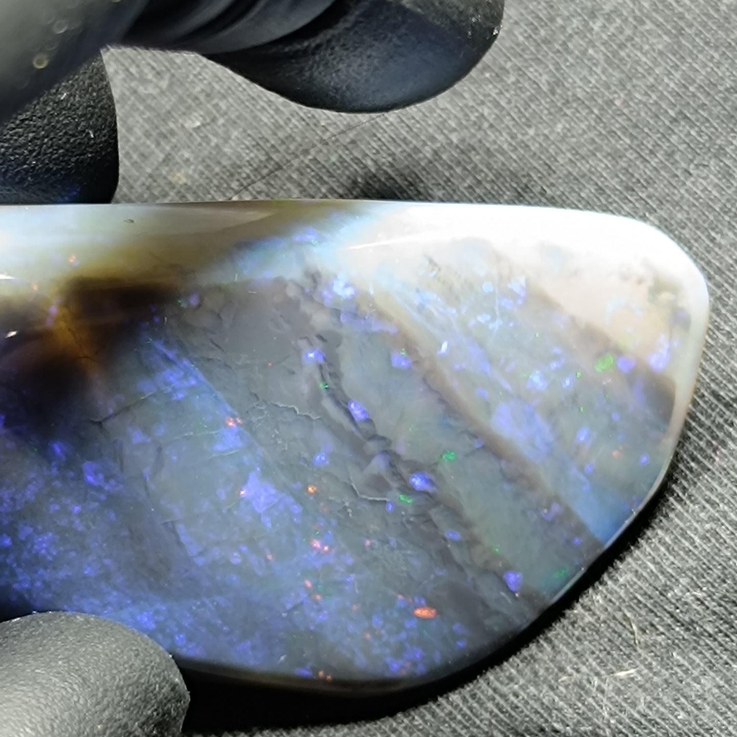 Énorme opale australienne base noire de 139.10 carats