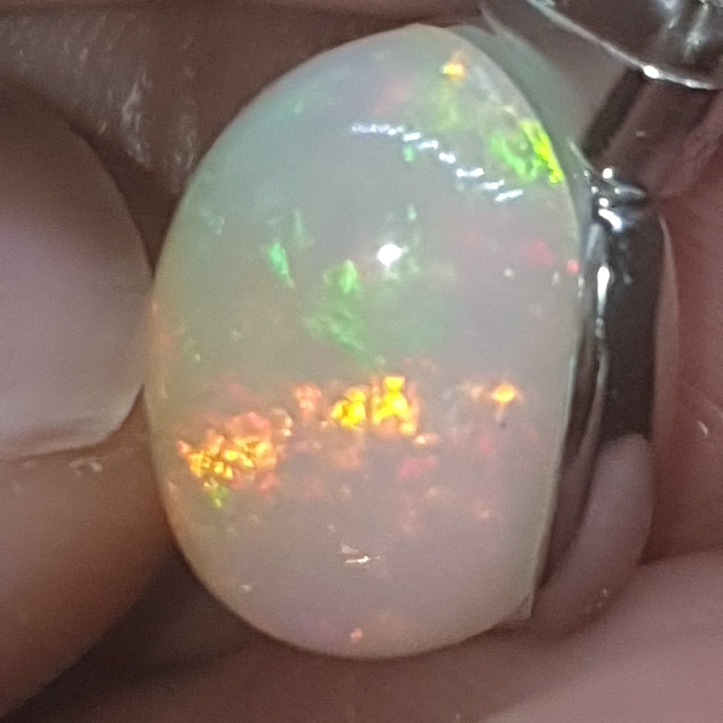 Pendentif en argent s925 opale welo AAA non traitée de 5.7 carats
