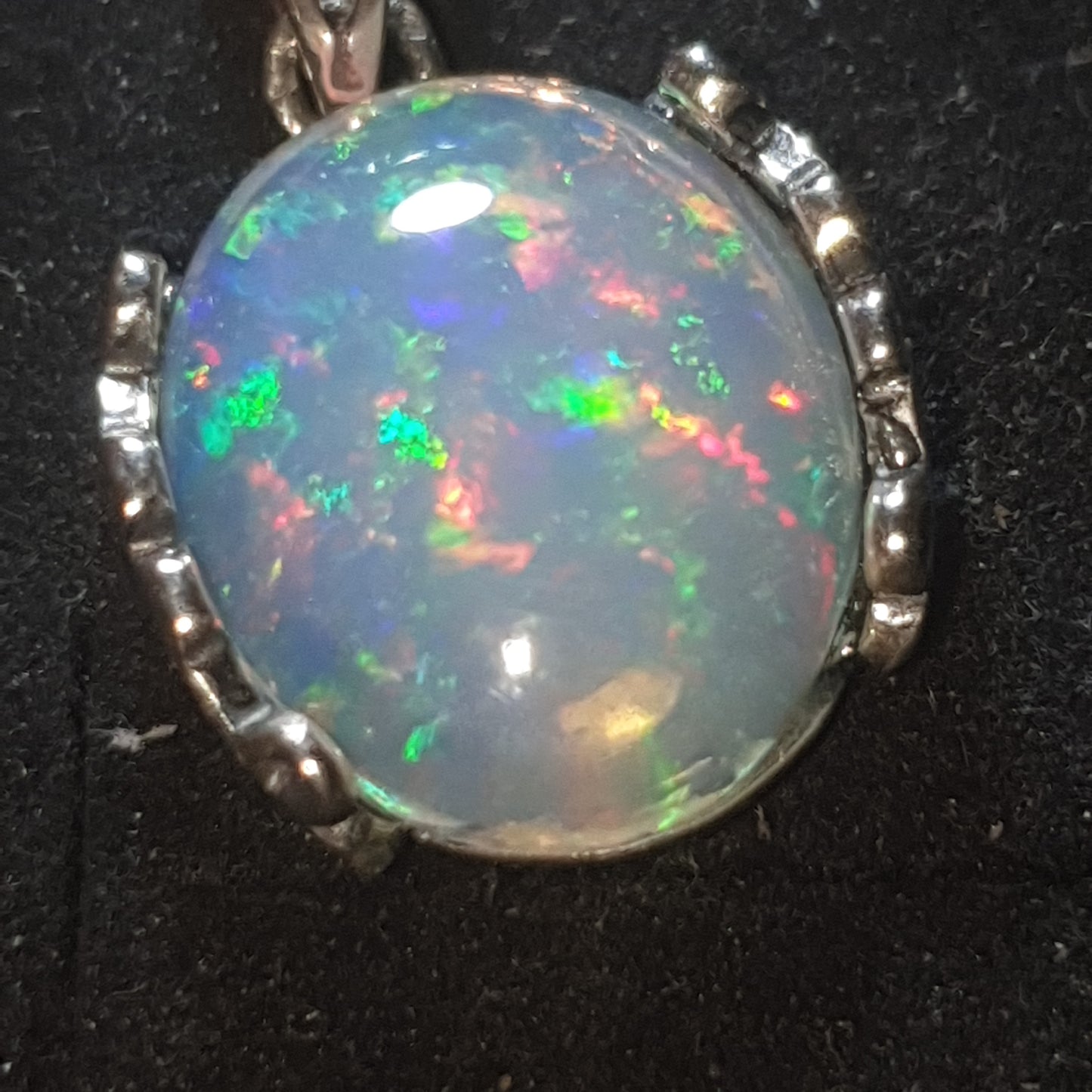 Pendentif argent s925 opale welo lantern pattern de 4.80 carats