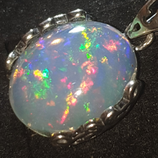 Welo lantern pattern opal s925 silver pendant of 4.80 carats
