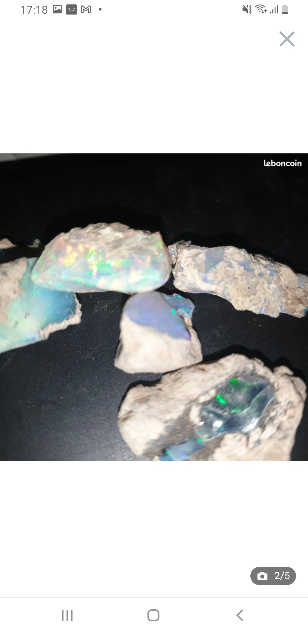 Lot opale brutes 85 carats