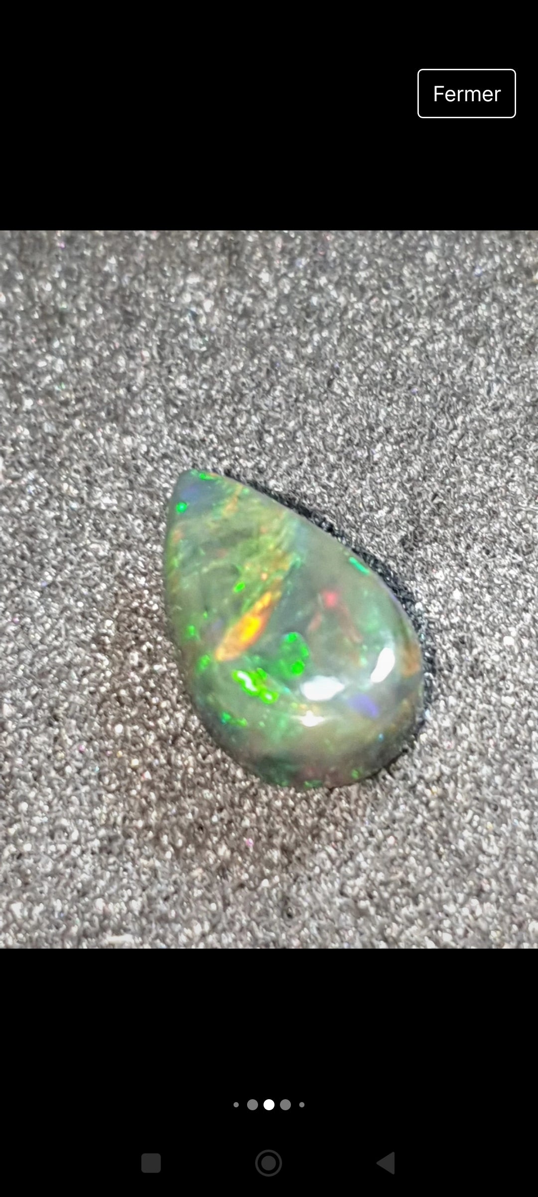 Opale welo noire smoked 5.55 carats