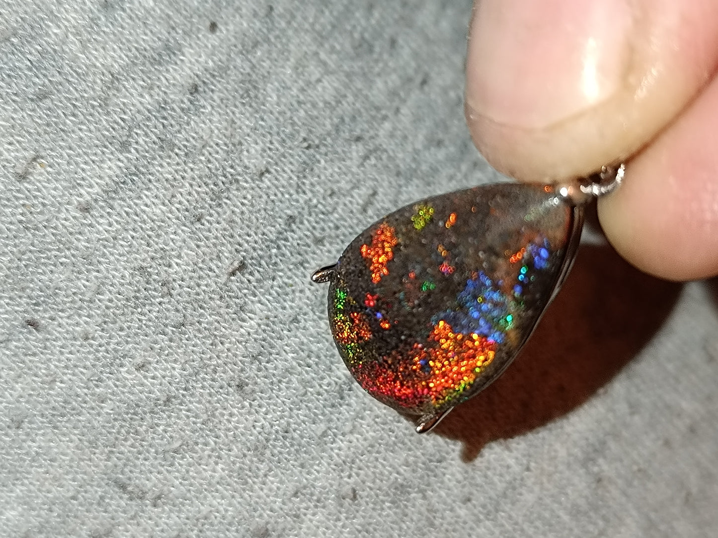 Pendentif argent s925 opale australienne