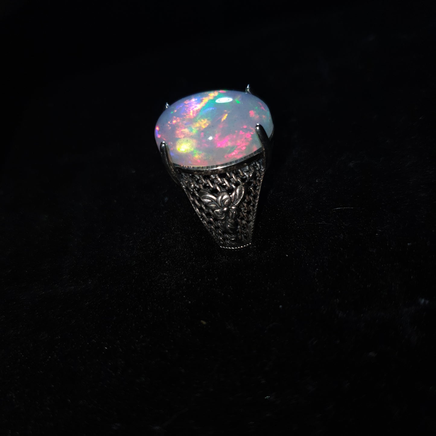 Bague argent s925 opale welo cristal de 5.70 carats