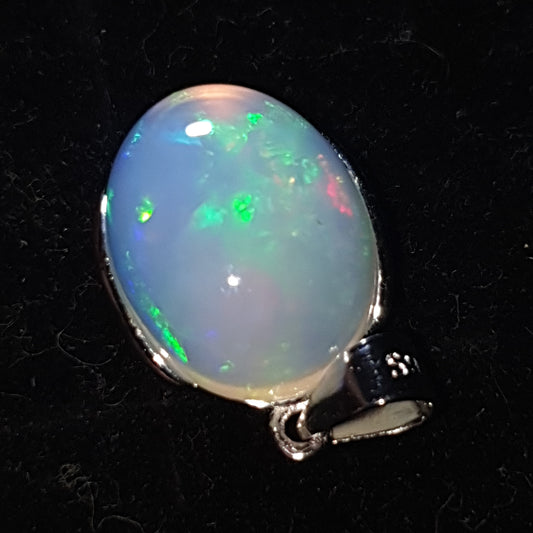 Pendentif argent s925 opale cristal welo 5.30 carats