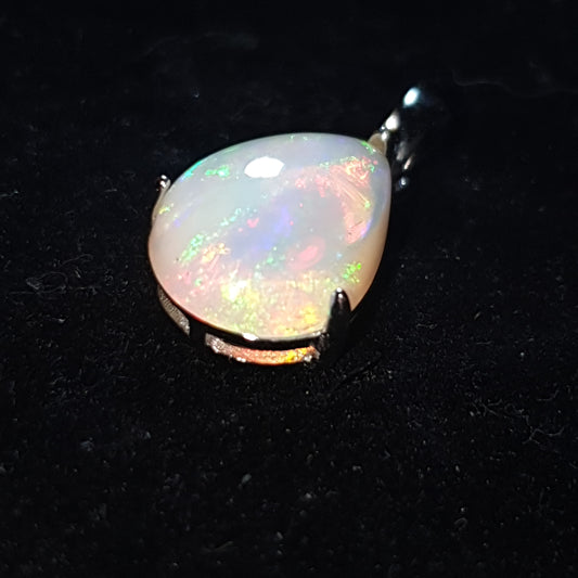 Pendentif  argent s925 opale welo galaxie 3.40 carats