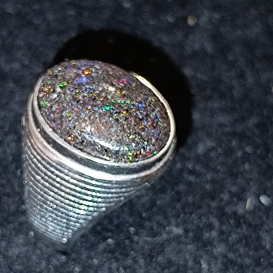 Chevalière argent s925 opale Galaxy australienne