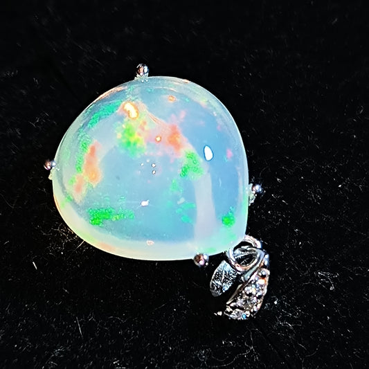 Pendentif argent s925 opale welo cristal 5.15 carats