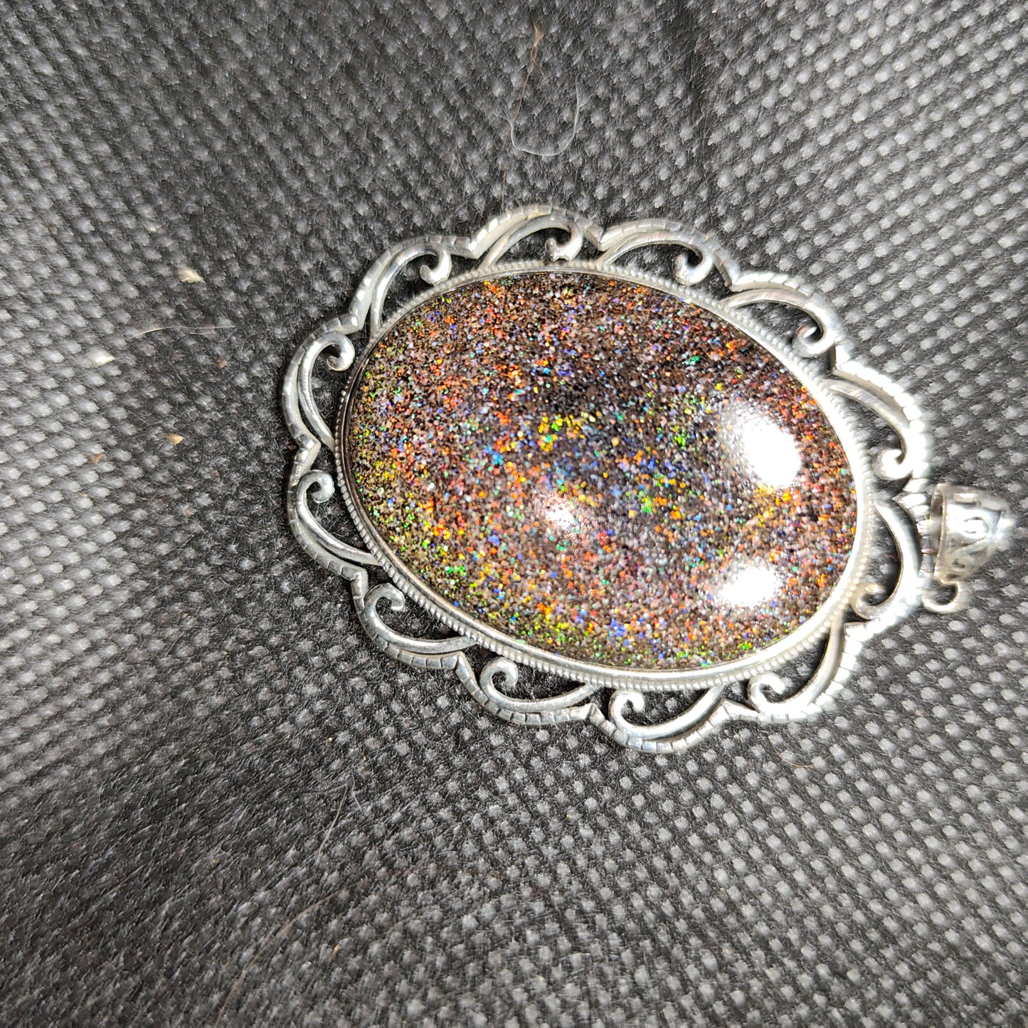 Grand pendentif opale australienne hard Matrix