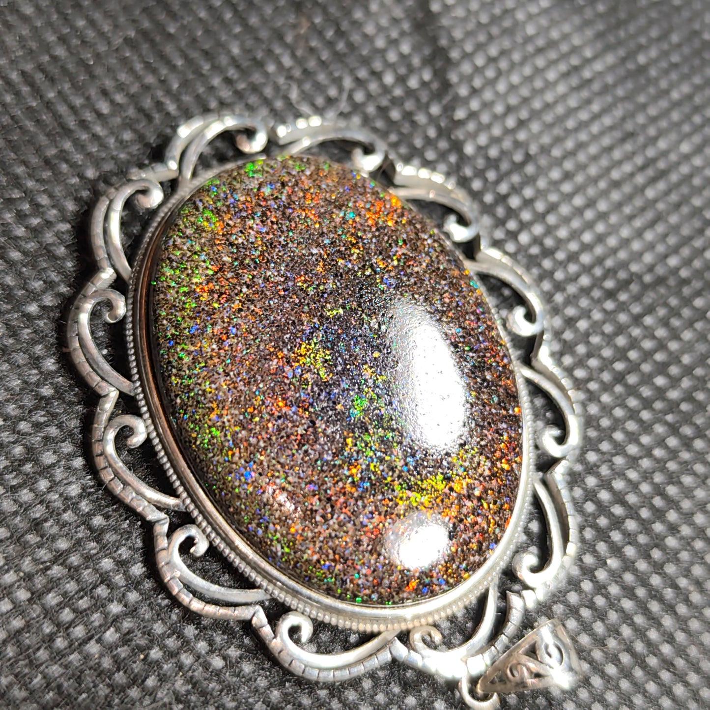 Grand pendentif opale australienne hard Matrix