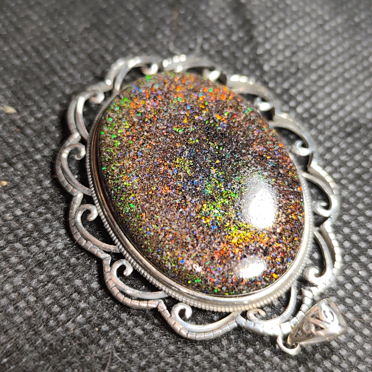 Grand pendentif opale australienne hard Matrix