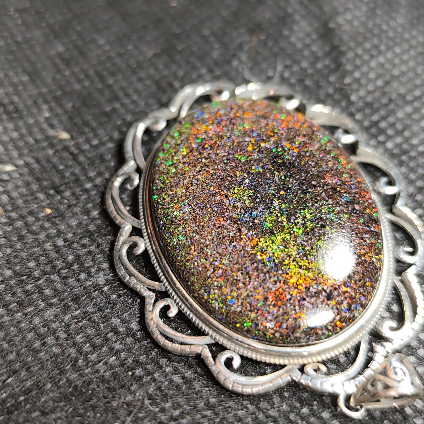 Grand pendentif opale australienne hard Matrix