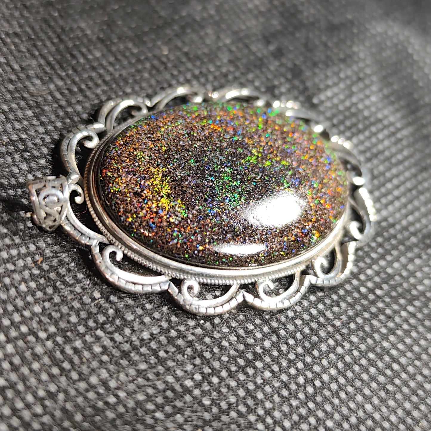 Grand pendentif opale australienne hard Matrix