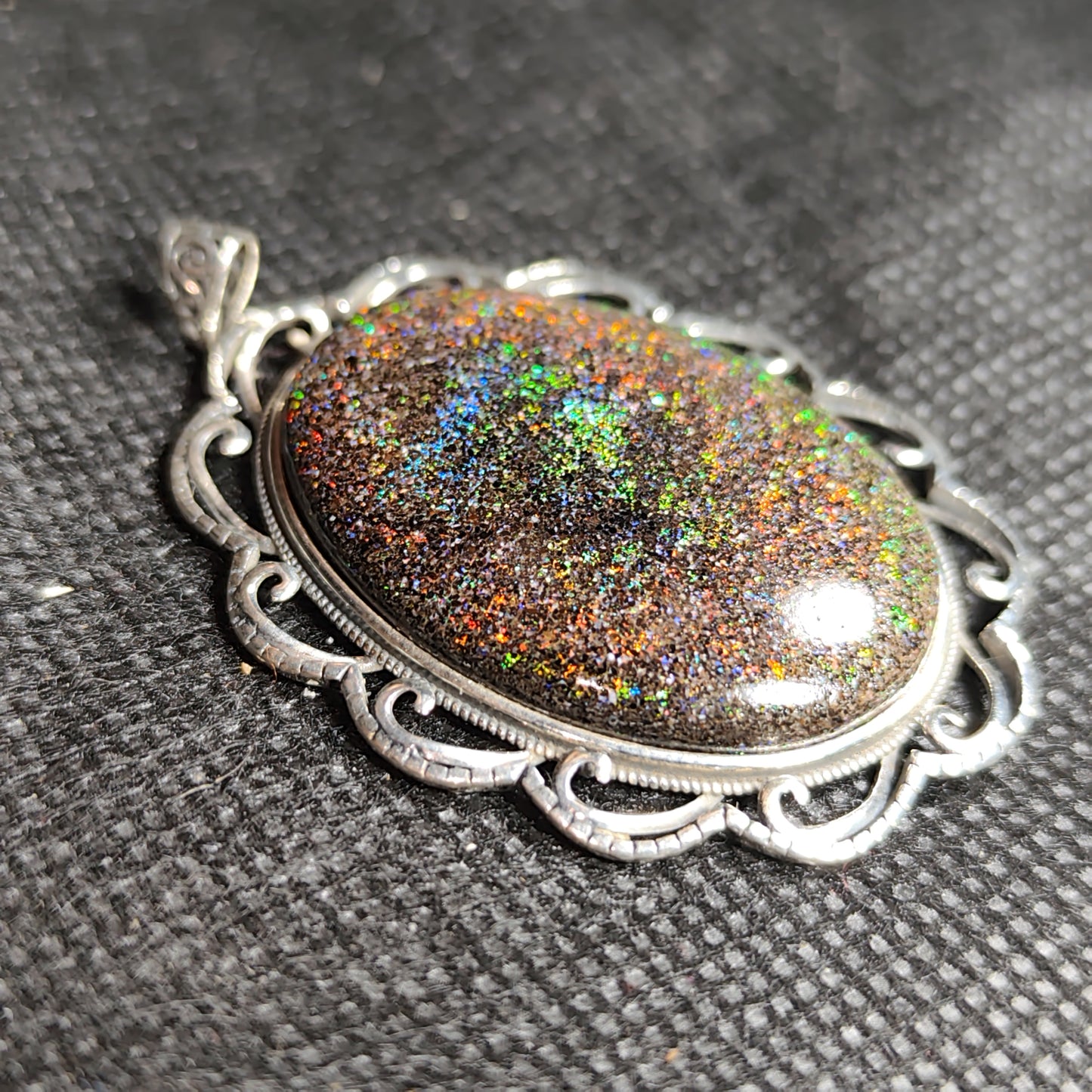 Grand pendentif opale australienne hard Matrix