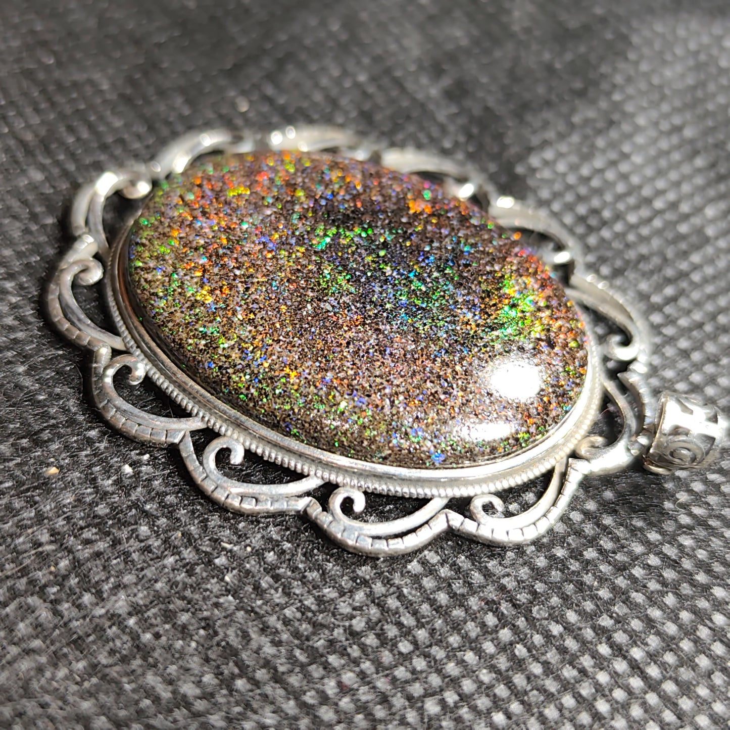 Grand pendentif opale australienne hard Matrix