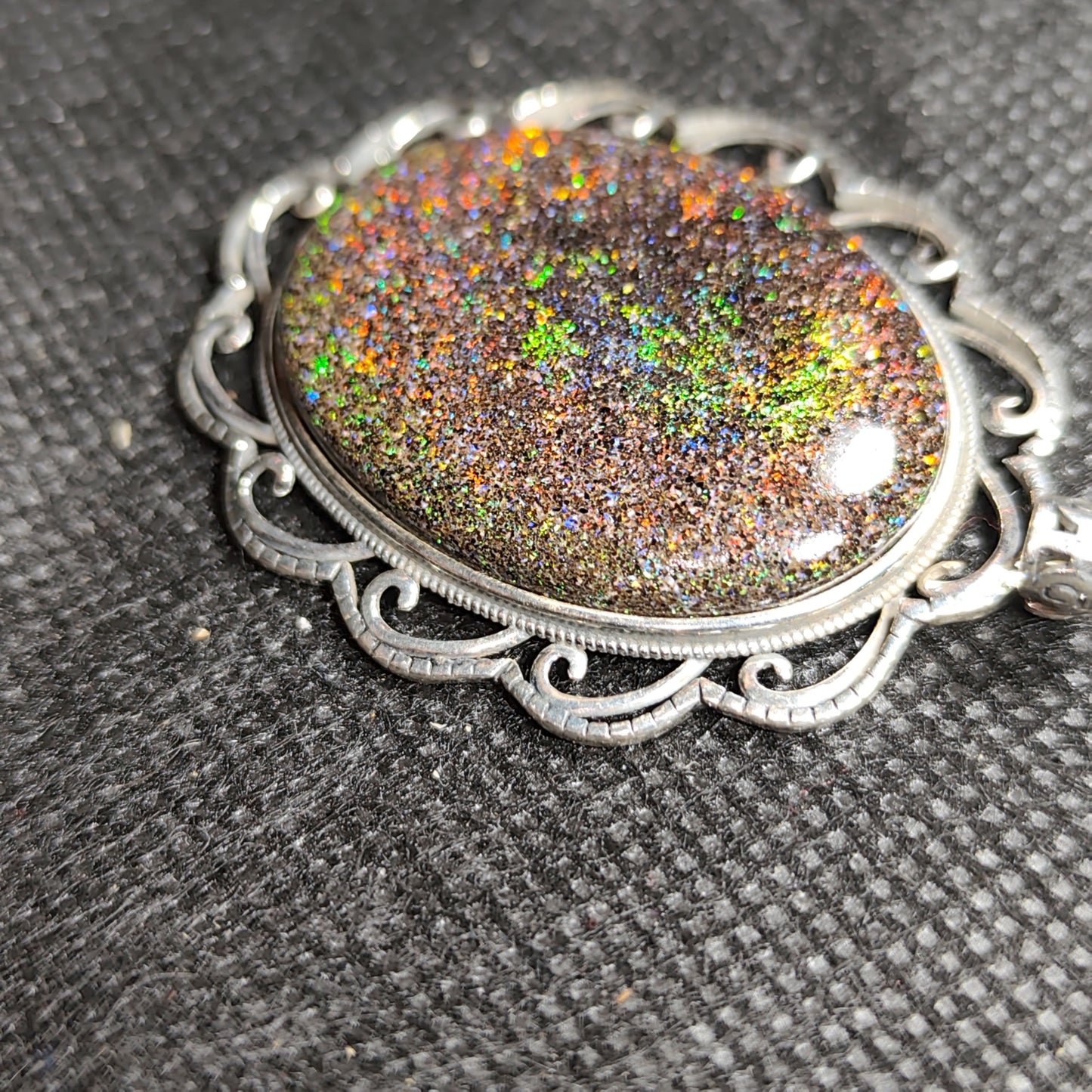 Grand pendentif opale australienne hard Matrix