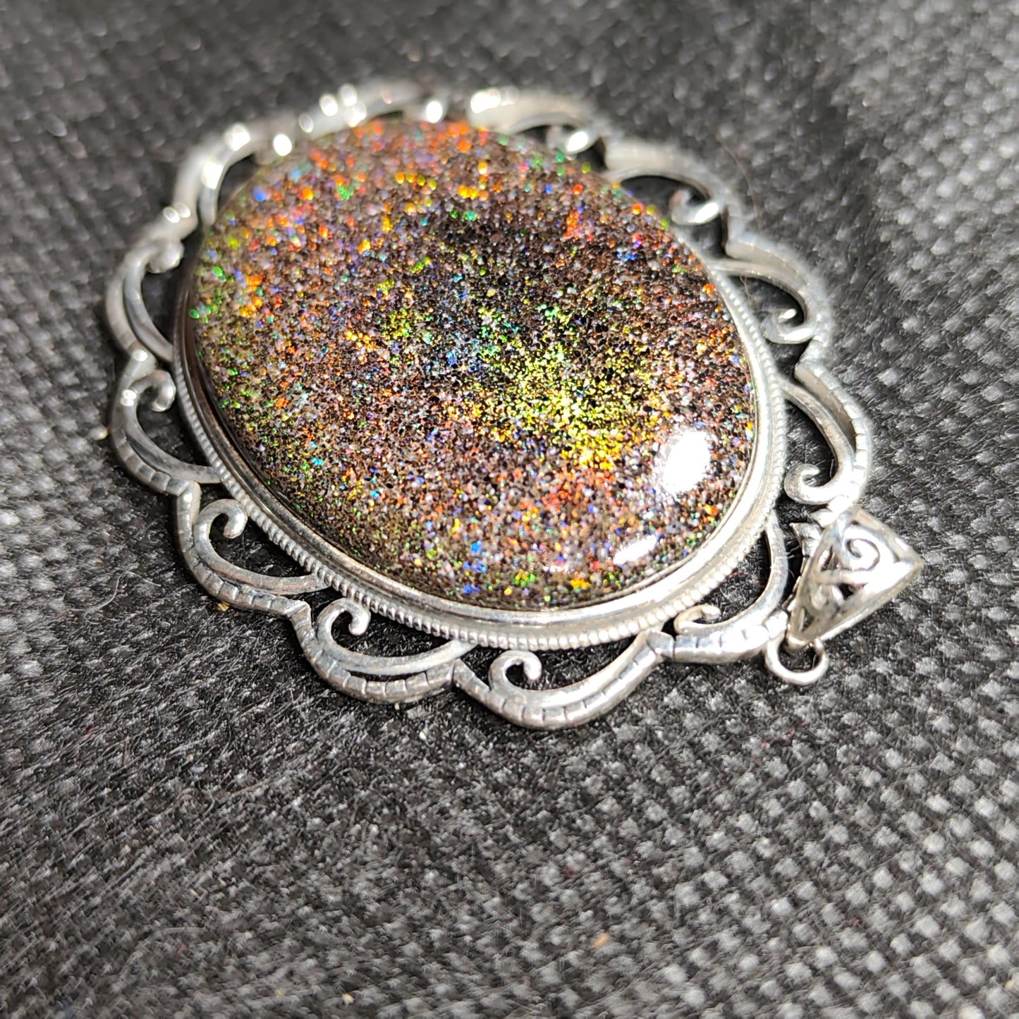 Grand pendentif opale australienne hard Matrix