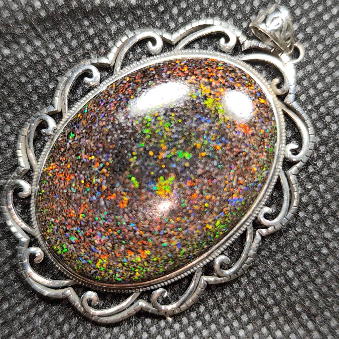 Grand pendentif opale australienne hard Matrix