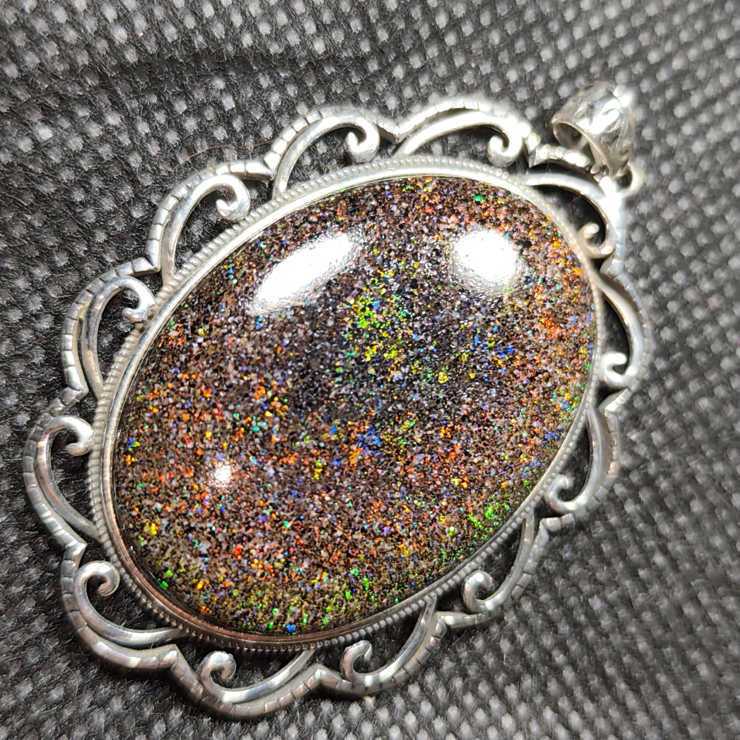 Grand pendentif opale australienne hard Matrix