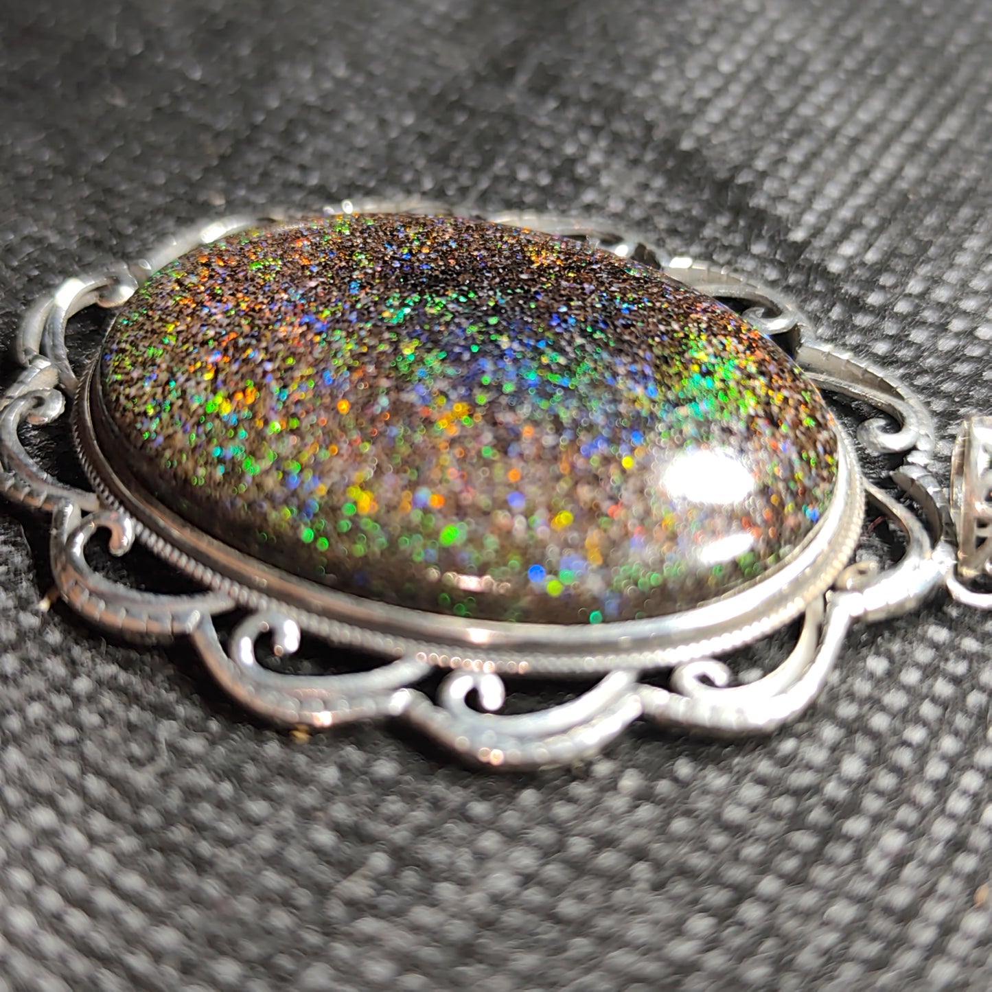 Grand pendentif opale australienne hard Matrix