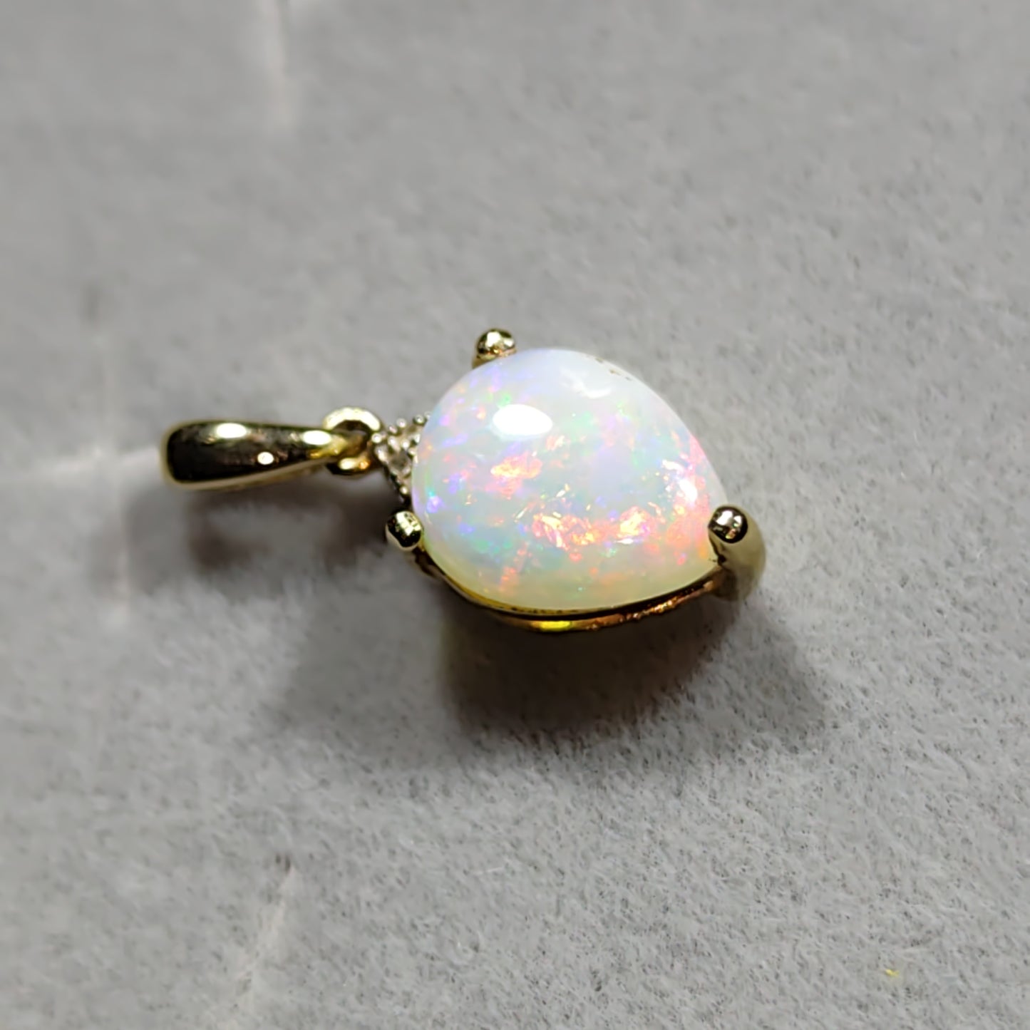 Parure or 14 carats diamants opales australienne Cooberpedy