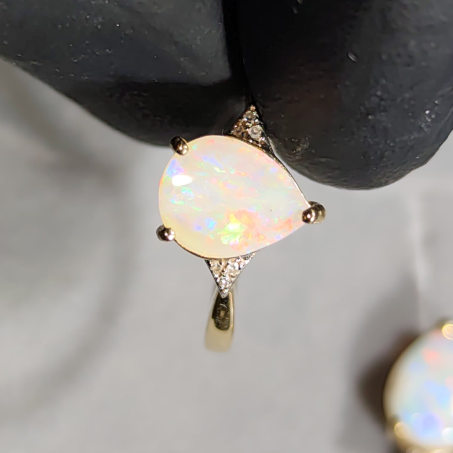 Parure or 14 carats diamants opales australienne Cooberpedy