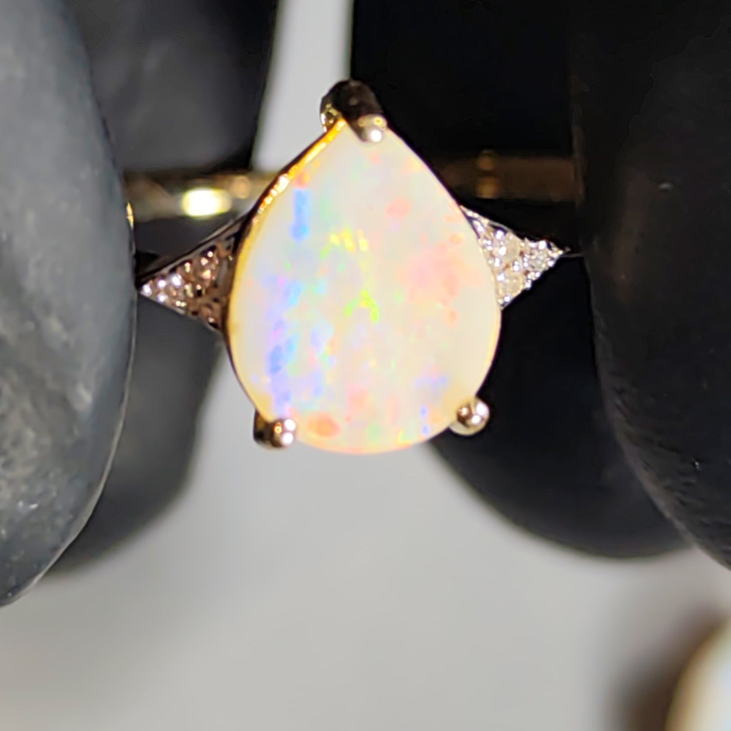 Parure or 14 carats diamants opales australienne Cooberpedy