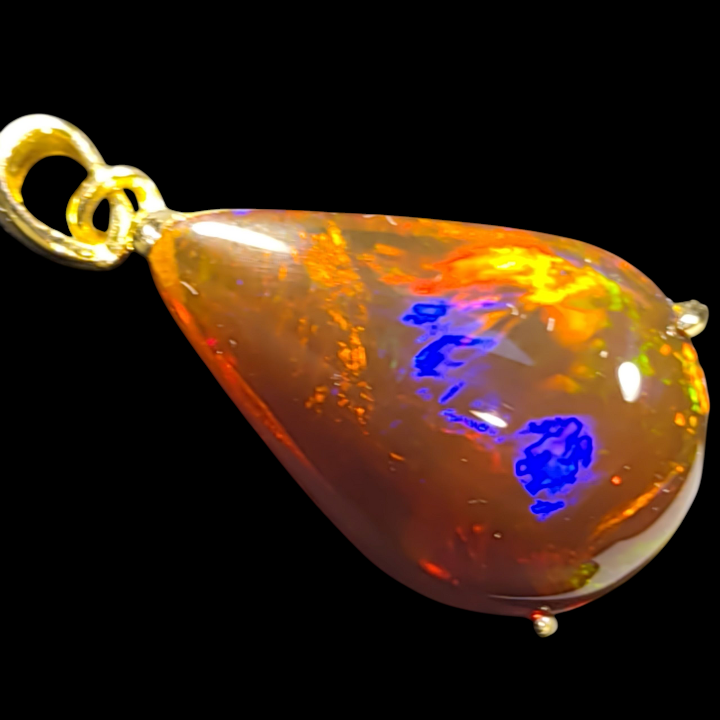 Pendentif argent s925 opale Mexicaine qualité exceptionnelle