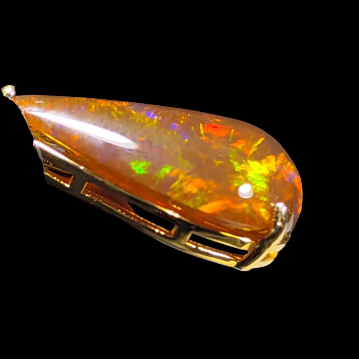 Pendentif argent s925 opale Mexicaine qualité exceptionnelle