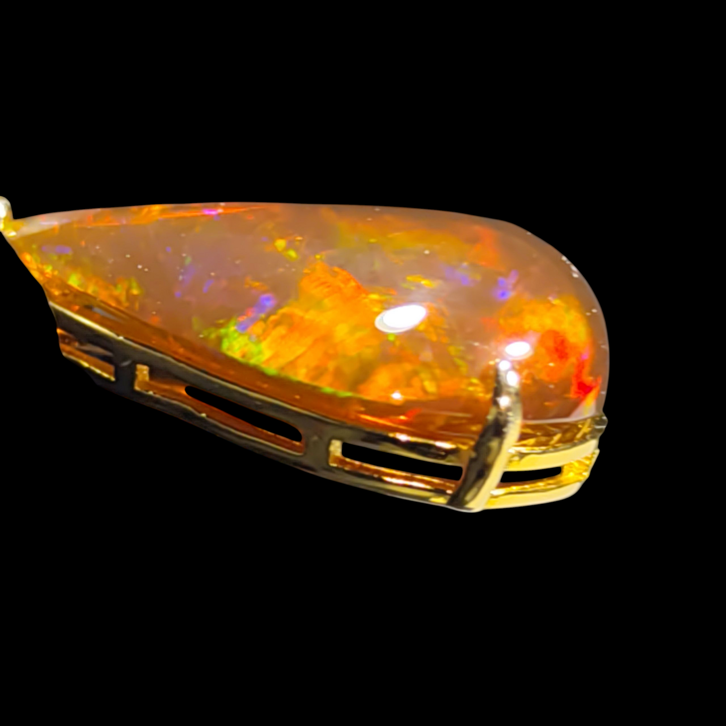 Pendentif argent s925 opale Mexicaine qualité exceptionnelle