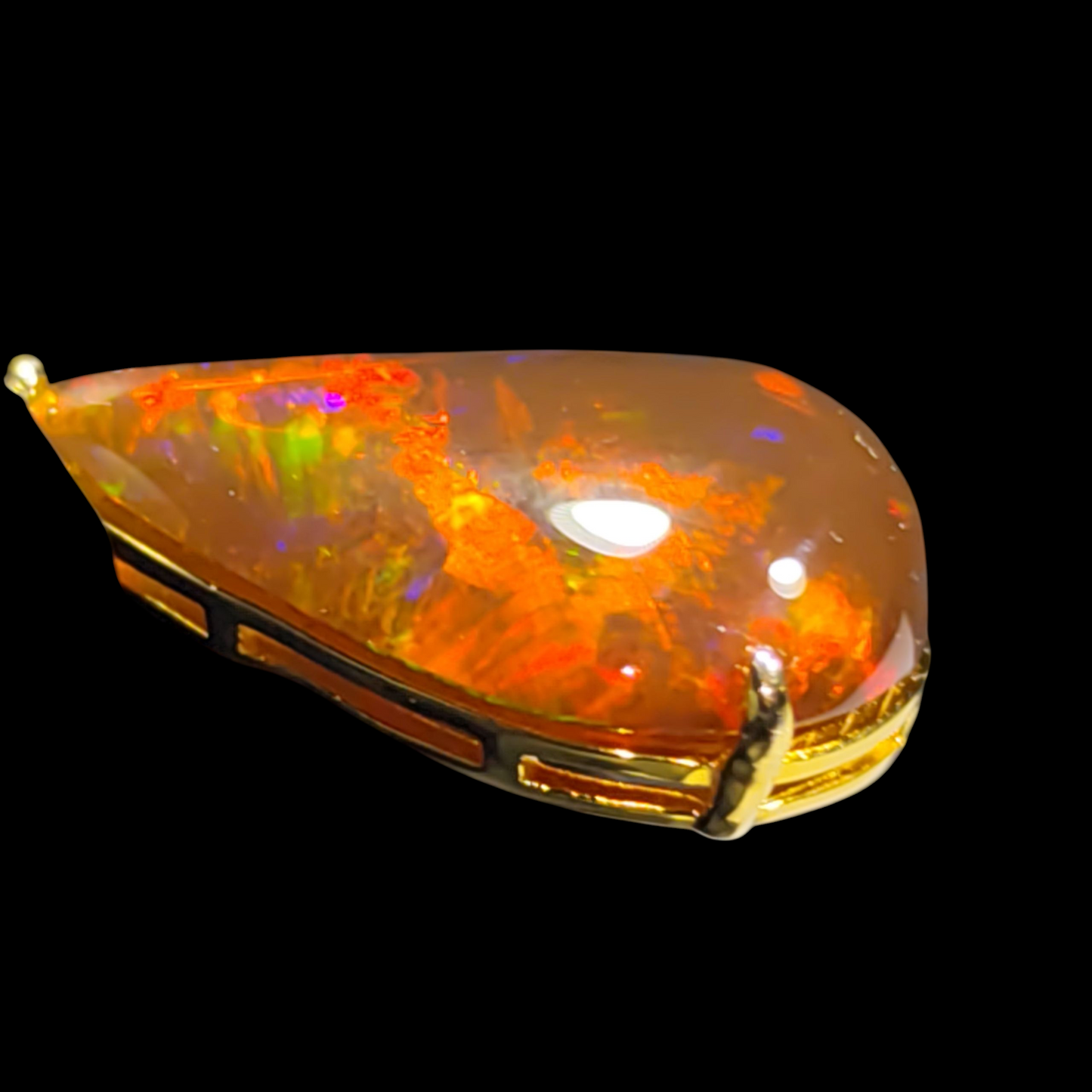 Pendentif argent s925 opale Mexicaine qualité exceptionnelle