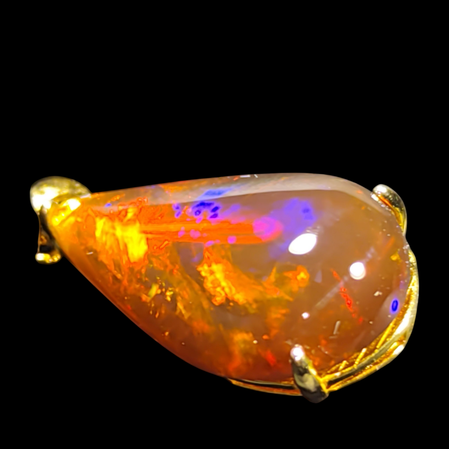 Pendentif argent s925 opale Mexicaine qualité exceptionnelle