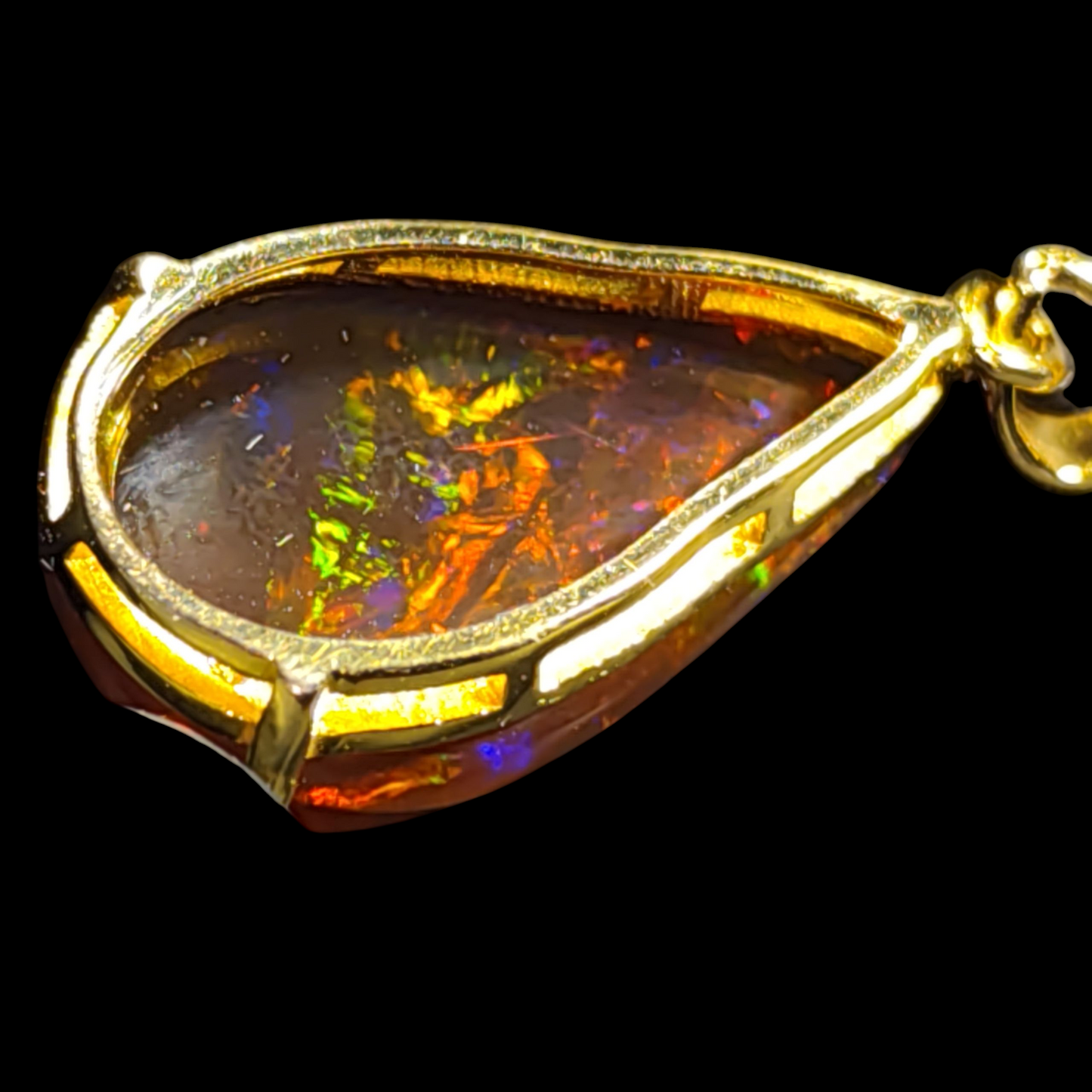 Pendentif argent s925 opale Mexicaine qualité exceptionnelle