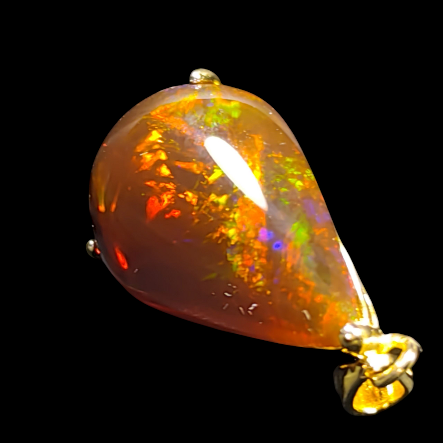 Pendentif argent s925 opale Mexicaine qualité exceptionnelle